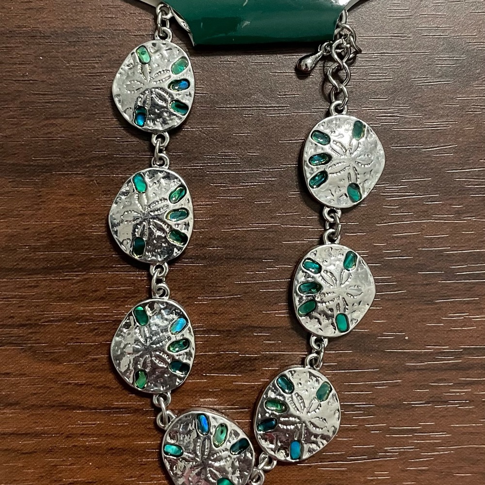 Sand dollar charm bracelet